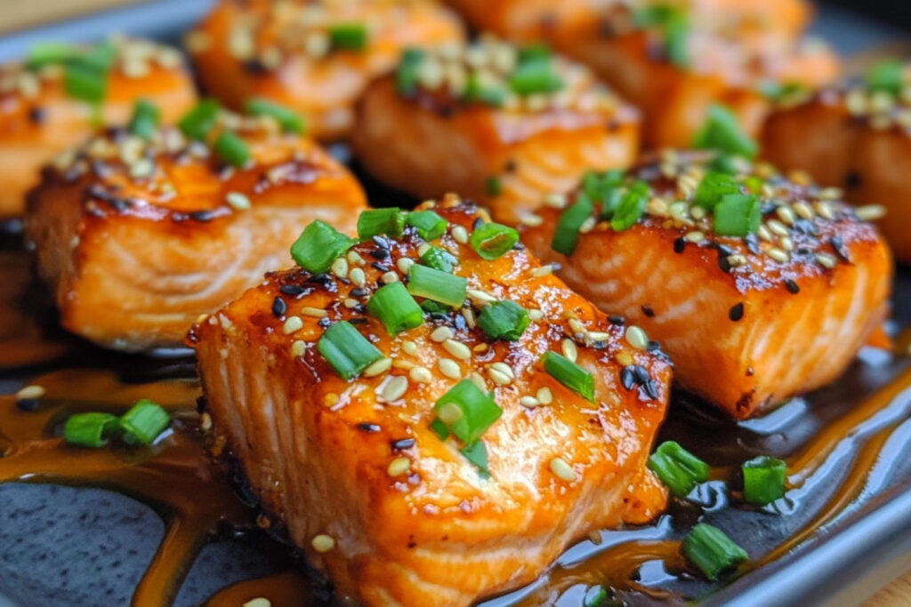 Air Fryer Bang Bang Salmon Bites