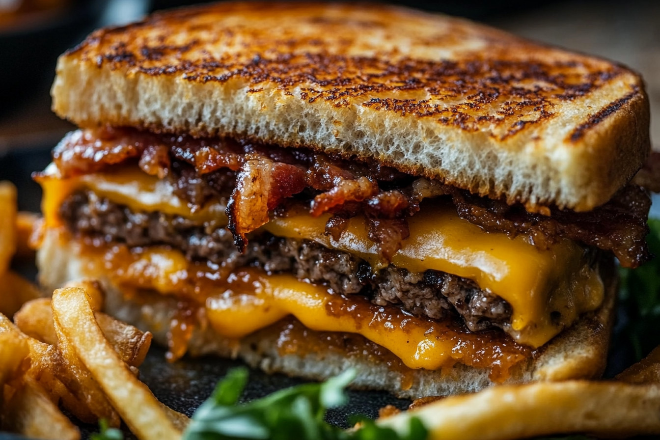 Bacon Jam Grilled Cheeseburgers