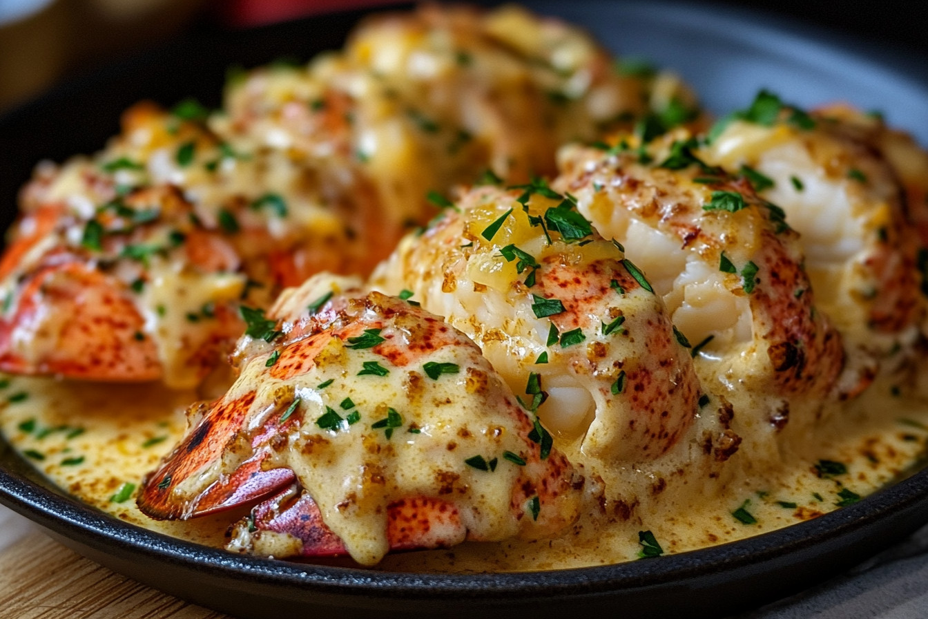 Creamy Garlic Butter Lobster Tails