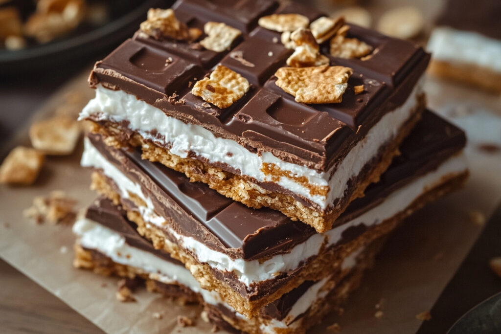 Gooey S’mores Chocolate Bars