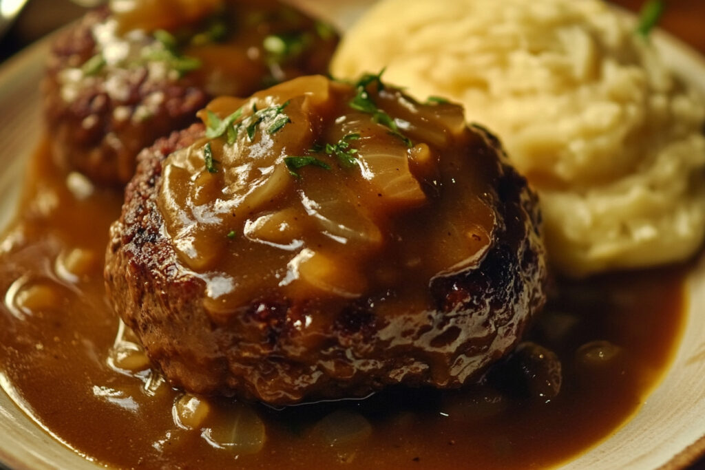 Homemade Salisbury Steak with Onion Gravy