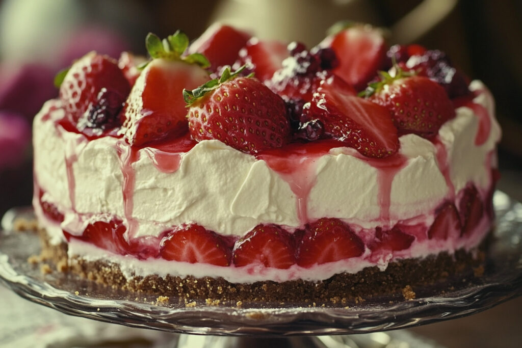 Luscious Strawberry Dream Cheesecake