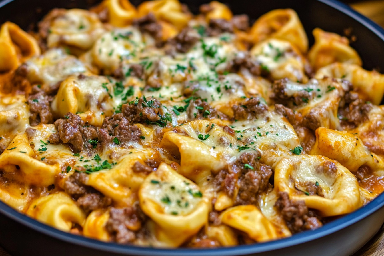 Cheesesteak Tortellini in Rich Provolone Sauce