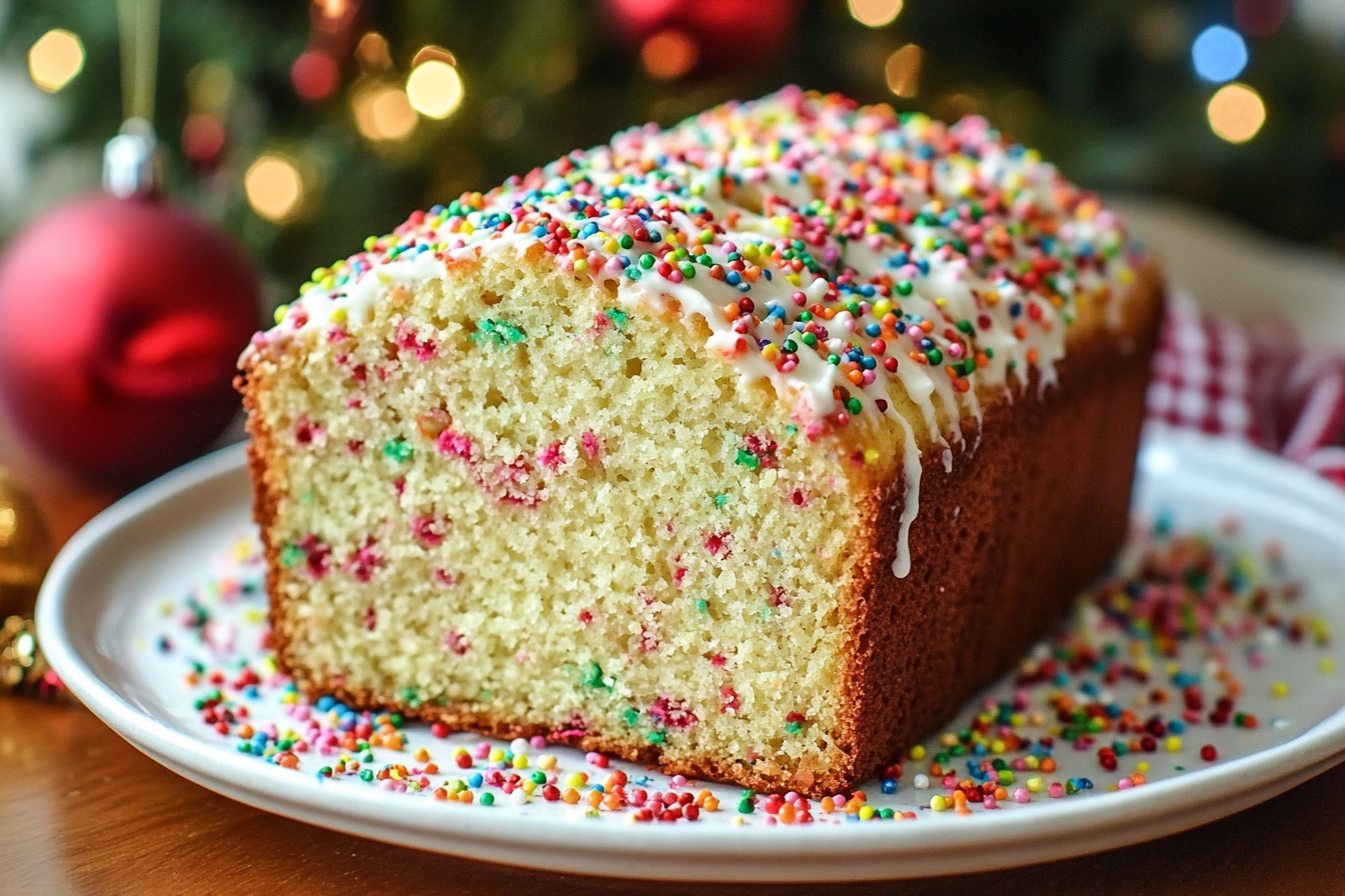 Christmas Funfetti Quick Bread