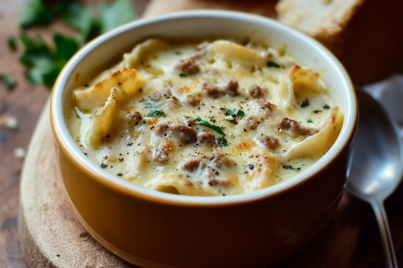 Creamy Alfredo Lasagna Soup