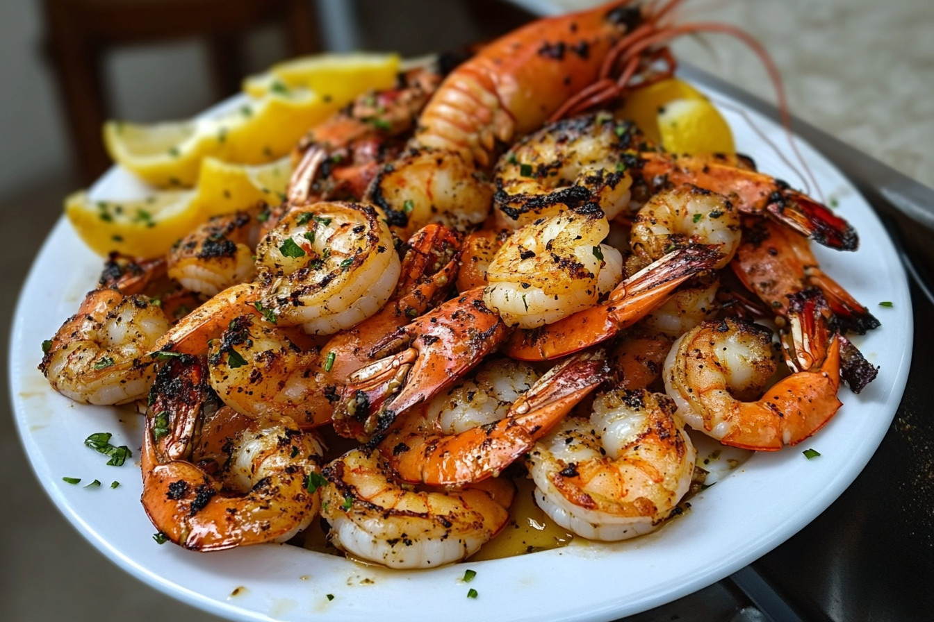 Grilled Lobster and Shrimp