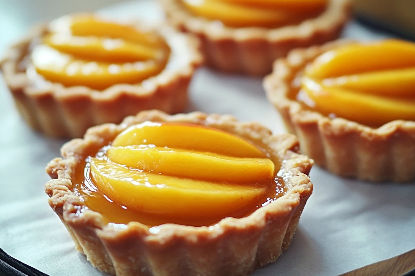 Mini Brown Butter Peach Tarts