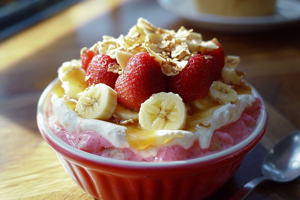 Strawberry Cheesecake Banana Pudding