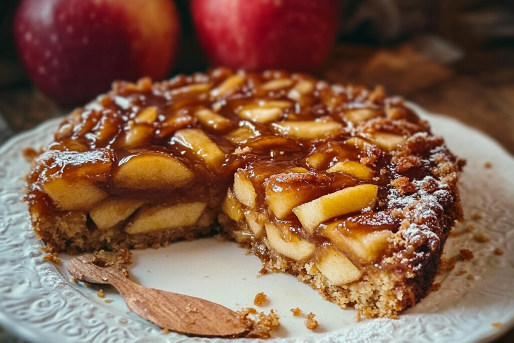 Swedish Apple Cake with Caramel