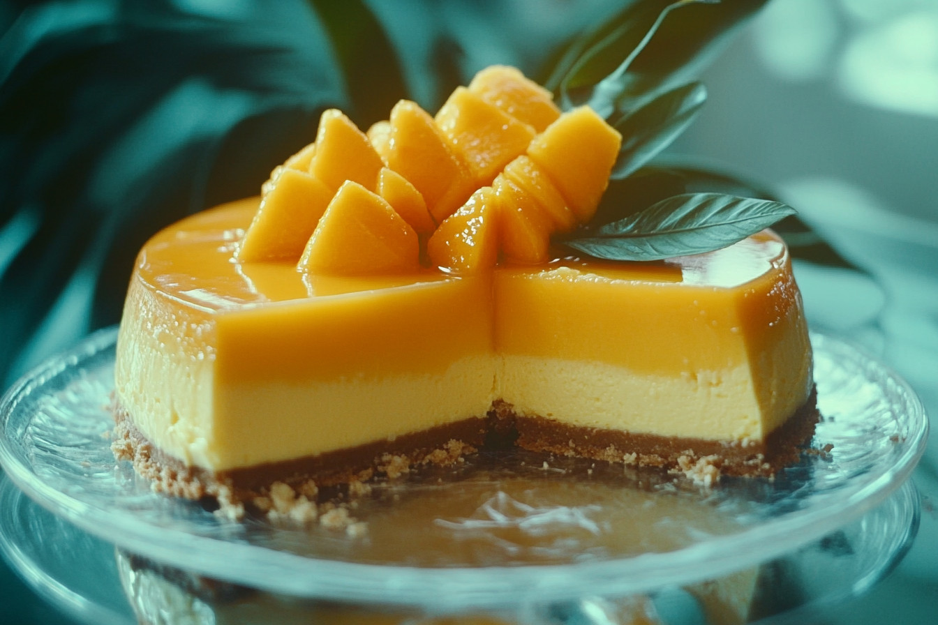 Tropical Paradise Mango Cheesecake