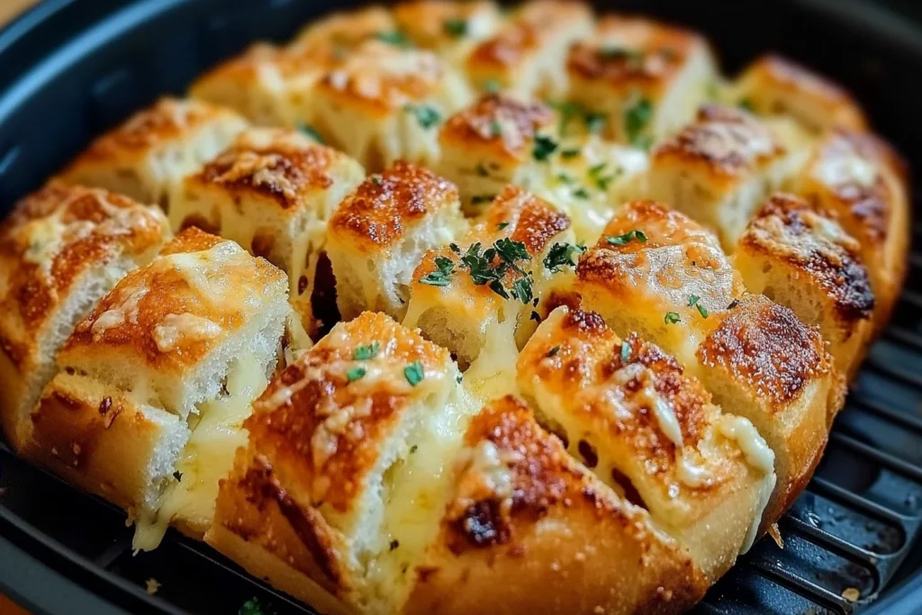 Air Fryer Pull Apart Cheese Garlic Bread