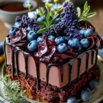 Blueberry Chocolate Lavender Dream Cake