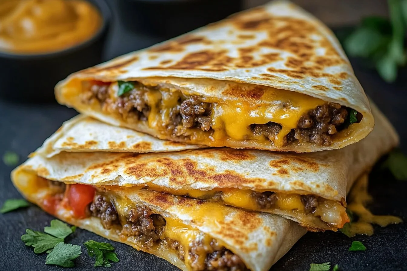 Cheeseburger Quesadillas