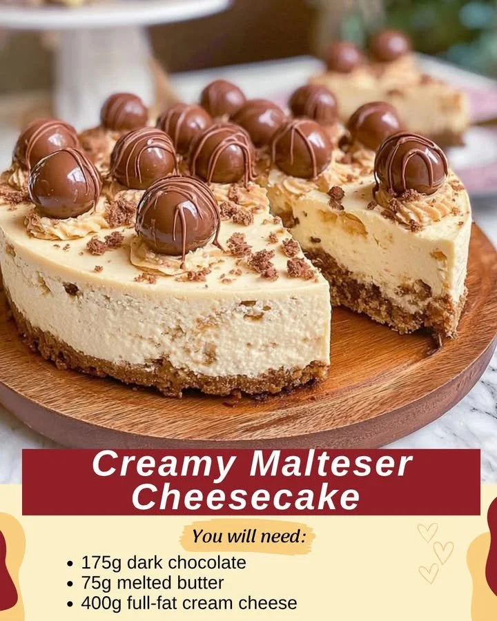 Creamy Malteser Cheesecake – No-Bake Holiday Delight