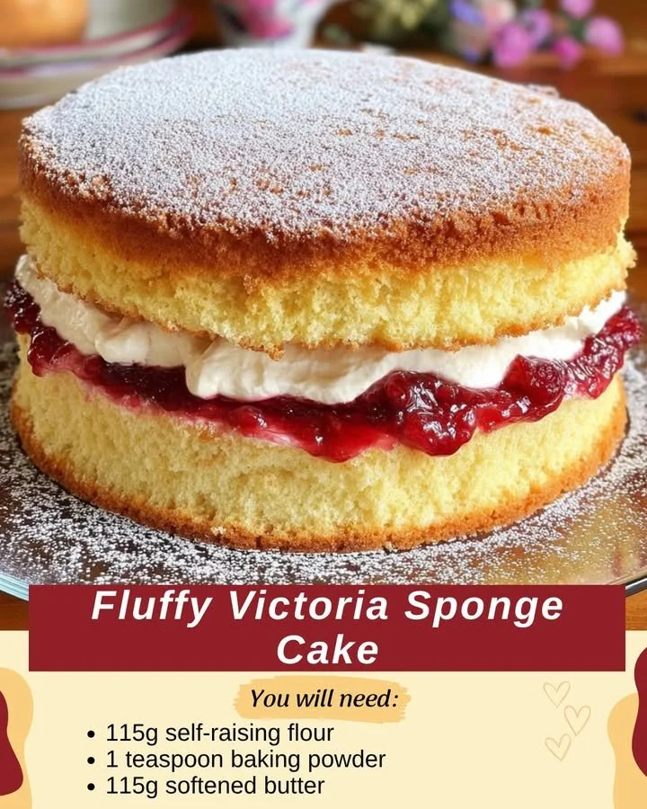 Fluffy Victoria Sponge Cake