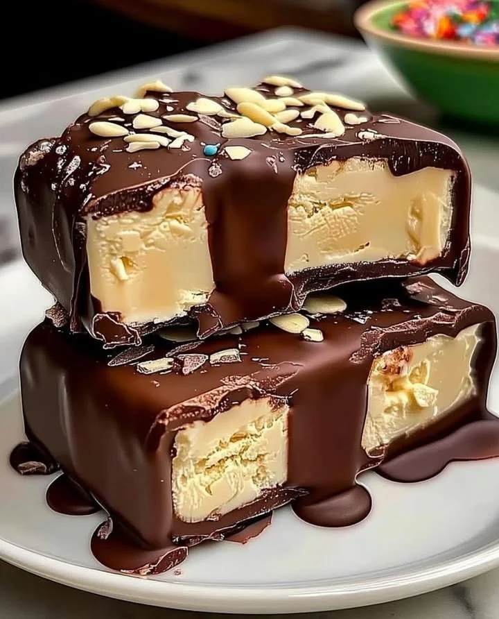 Homemade Chocolate-Covered Ice Cream Bars