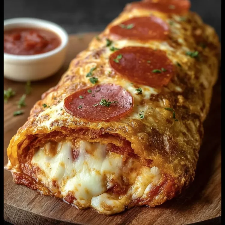Tremendous Cheesy Pepperoni Stromboli