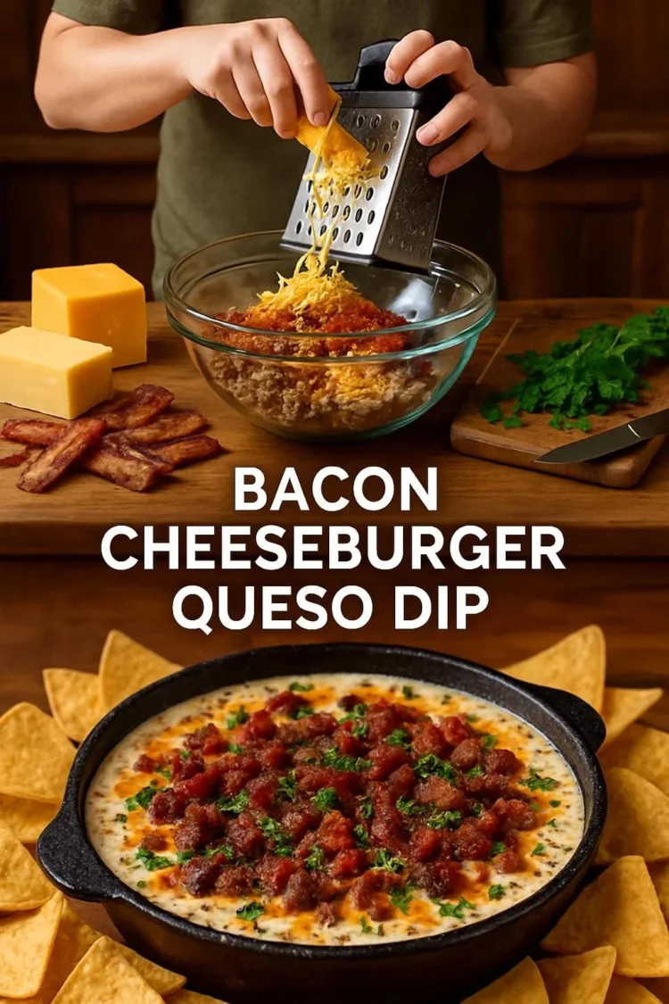 Bacon Cheeseburger Queso Dip