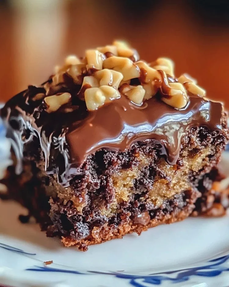 German Chocolate Poke Cake